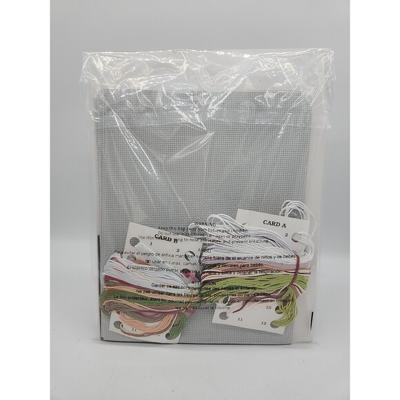 Janlynn Girl With Cosmos Counted Cross Stitch Kit #29-18 Design by Nancy Cole - Picture 5 of 7